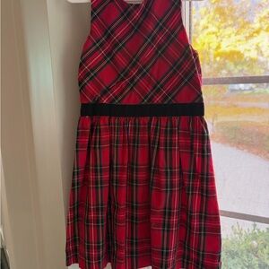 Crewcuts Red Plaid Kids Holiday Dress